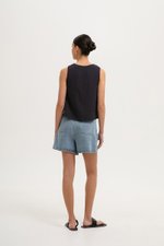 CHRISTEN SLEEVELESS LINEN TOP