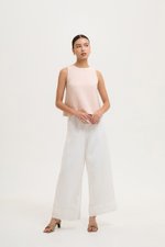 CHRISTEN SLEEVELESS LINEN TOP