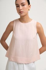 CHRISTEN SLEEVELESS LINEN TOP