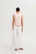 CHRISTEN SLEEVELESS LINEN TOP