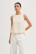 CHRISTEN SLEEVELESS LINEN TOP