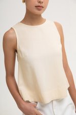 CHRISTEN SLEEVELESS LINEN TOP