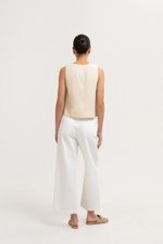 CHRISTEN SLEEVELESS LINEN TOP