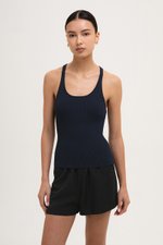 HADLEY NEEDLEWORK RIBBED TANK