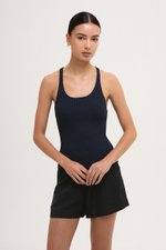 HADLEY NEEDLEWORK RIBBED TANK