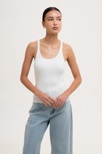 HADLEY NEEDLEWORK RIBBED TANK