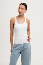 HADLEY NEEDLEWORK RIBBED TANK