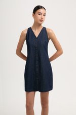 LORNEY VEST DENIM MINI DRESS