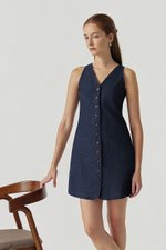 LORNEY VEST DENIM MINI DRESS