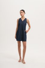LORNEY VEST DENIM MINI DRESS
