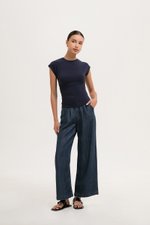 EDDIE CAP SLEEVE RUCHED TEE