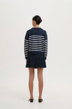 KEITH STRIPED COLLARED SWEATER