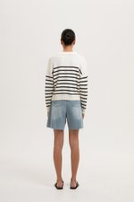 KEITH STRIPED COLLARED SWEATER