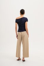 *BACKORDER 2* SAMIRA ASYMMETRIC RUCHED MODAL TEE