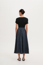 *BACKORDER* SABINE PLEATED DENIM SKIRT