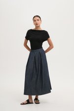 *BACKORDER* SABINE PLEATED DENIM SKIRT