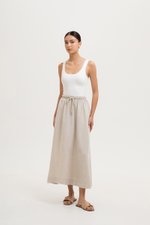 CARLY SCALLOP EDGE RIBBED TANK TOP