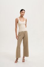 CARLY SCALLOP EDGE RIBBED TANK TOP