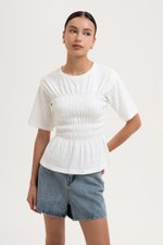 MABEL SMOCKED T-SHIRT