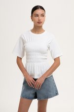 MABEL SMOCKED T-SHIRT