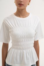 MABEL SMOCKED T-SHIRT