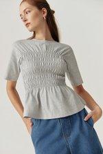 MABEL SMOCKED T-SHIRT