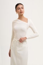 CARLIE ASYMMETRIC LONG SLEEVE TOP