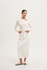 CARLIE ASYMMETRIC LONG SLEEVE TOP