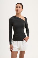 *BACKORDER* CARLIE ASYMMETRIC LONG SLEEVE TOP