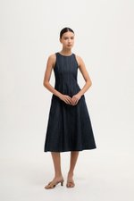 *BACKORDER* VARRA PANELLED DENIM DRESS