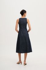 *BACKORDER* VARRA PANELLED DENIM DRESS