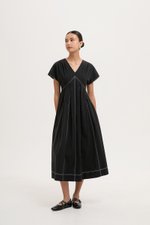 MARTINA CONTRAST PANELLED MIDI DRESS