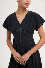 MARTINA CONTRAST PANELLED MIDI DRESS