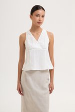 KADY CROSS OVER LINEN TOP