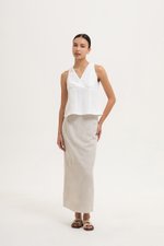 KADY CROSS OVER LINEN TOP