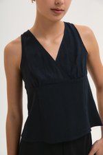 KADY CROSS OVER LINEN TOP