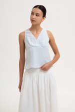 KADY CROSS OVER LINEN TOP