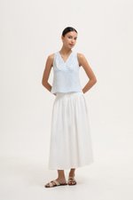 KADY CROSS OVER LINEN TOP