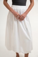 MYLANA BUBBLE HEM MIDI SKIRT