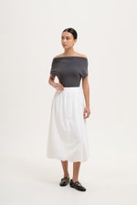 MYLANA BUBBLE HEM MIDI SKIRT