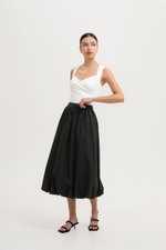 MYLANA BUBBLE HEM MIDI SKIRT
