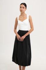 MYLANA BUBBLE HEM MIDI SKIRT