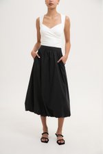 MYLANA BUBBLE HEM MIDI SKIRT