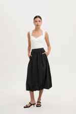 MYLANA BUBBLE HEM MIDI SKIRT