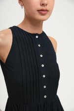 GISELLE BUTTONDOWN PLEATED LINEN MIDI DRESS GISELLE BUTTONDOWN PLEATED LINEN MIDI DRESS