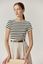 *BACKORDER* BRITNEY STRIPED BOAT NECK T-SHIRT
