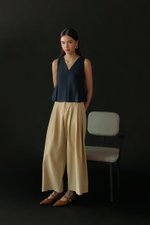 VERA PLEATED WIDE LEG PANTS