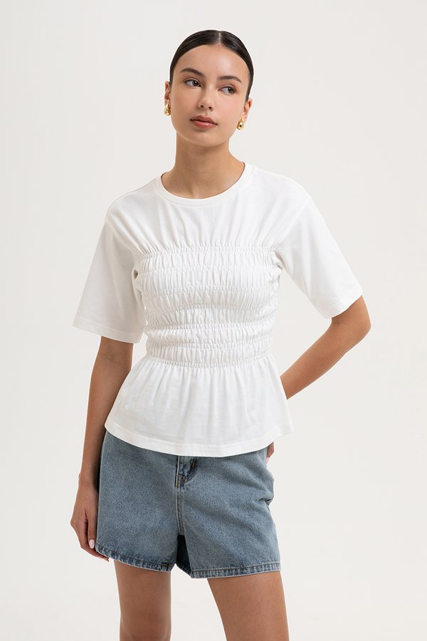 MABEL SMOCKED T-SHIRT MABEL SMOCKED T-SHIRT