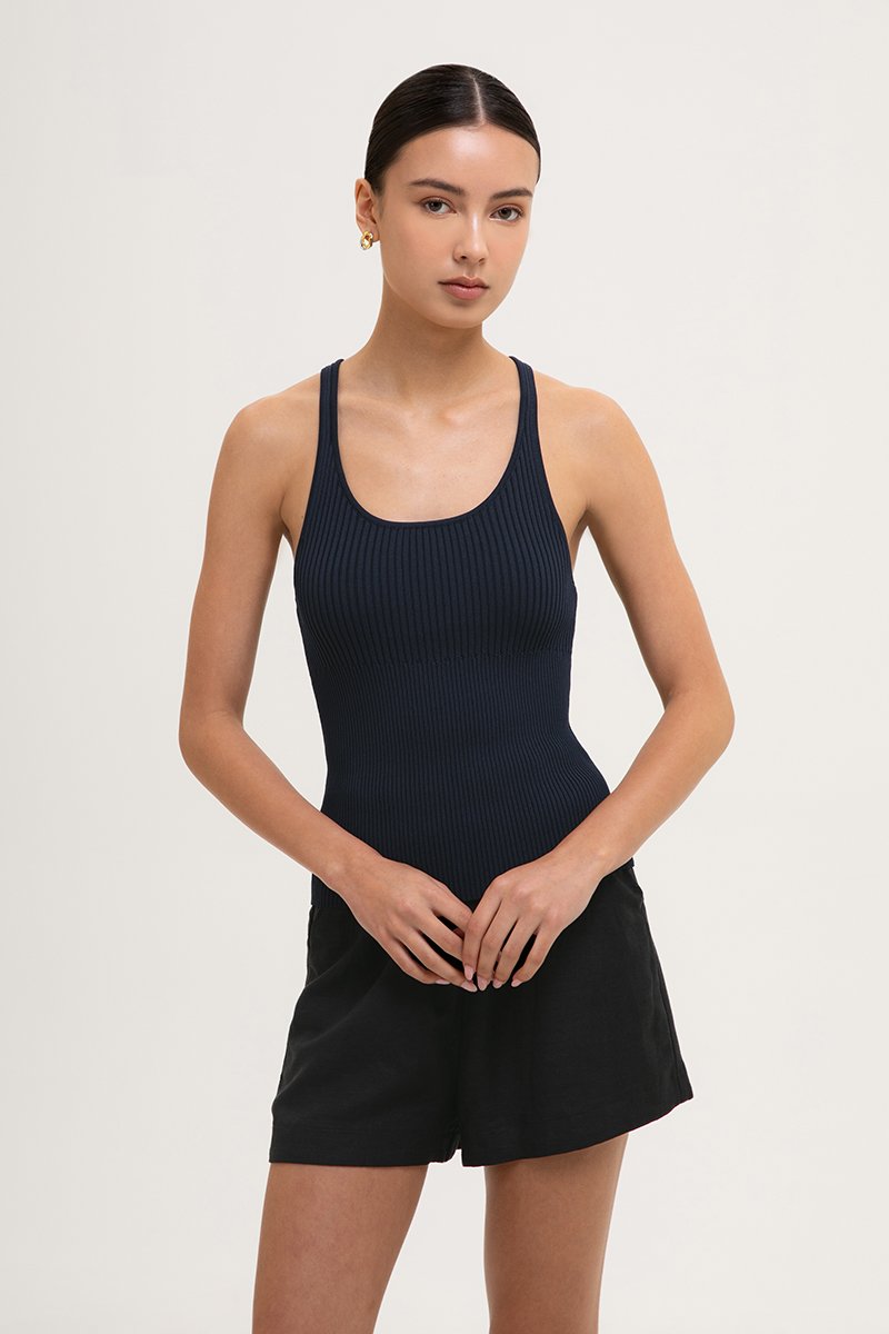 HADLEY NEEDLEWORK RIBBED TANK