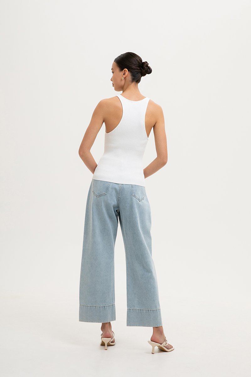 HADLEY NEEDLEWORK RIBBED TANK